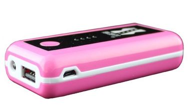 Mini Universal Portable Power Bank Pink USB For iPhone / Samsung
