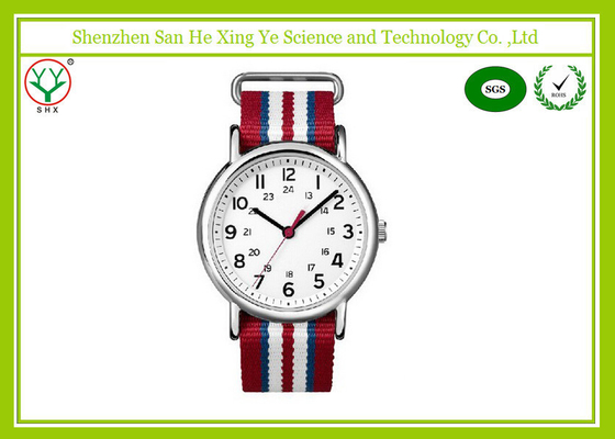 ทนทานสีสันไนล่อนวงนาฬิกาพรีเมี่ยม Nato band กับปั๊มโลโก้