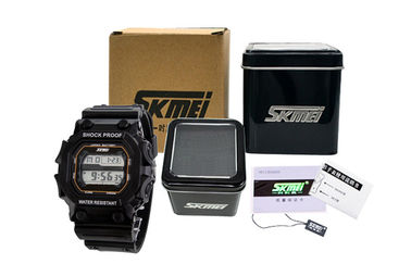 Skmei แควกีฬานาฬิกาดิจิตอล EL Backlight บุรุษหัวเข็มขัดนาฬิกา