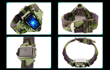 มัลติฟังก์ชั่นาฬิกาดิจิตอล Unisex EL Backlight 3 ATM ทหารนาฬิกาข้อมือ