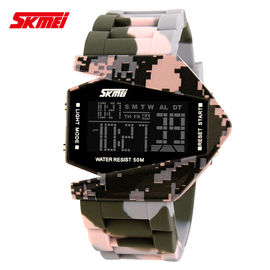 Skmei ยี่ห้อเครื่องบิน Camo มัลติฟังก์ชั่นาฬิกาดิจิตอลในสต็อก