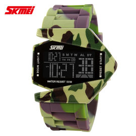 Skmei ยี่ห้อเครื่องบิน Camo มัลติฟังก์ชั่นาฬิกาดิจิตอลในสต็อก