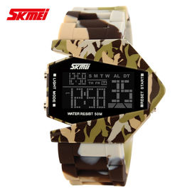 Skmei ยี่ห้อเครื่องบิน Camo มัลติฟังก์ชั่นาฬิกาดิจิตอลในสต็อก