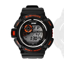 5OM น้ำทน Chronograph EL Backlight นาฬิกาดิจิตอลมัลติฟังก์ชั่