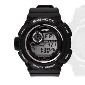5OM น้ำทน Chronograph EL Backlight นาฬิกาดิจิตอลมัลติฟังก์ชั่