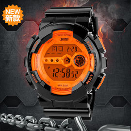 มัลติฟังก์ชั่นาฬิกาดิจิตอล S-Shock รุ่น PU สายคล้องคอสำหรับนักศึกษาเยาวชน