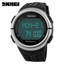 จอแสดงผลมัลติฟังก์ชั่นาฬิกาดิจิตอล Pedometer วัดอัตราการเต้นหัวใจแคลอรี่