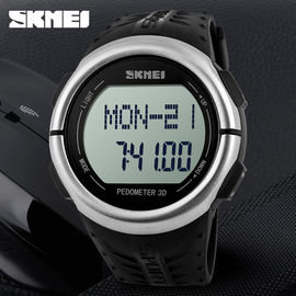 จอแสดงผลมัลติฟังก์ชั่นาฬิกาดิจิตอล Pedometer วัดอัตราการเต้นหัวใจแคลอรี่