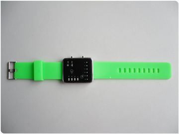 กรีนไบนารี LED Watch / ยางซิลิโคนสายรัดข้อมือนาฬิกา OEM