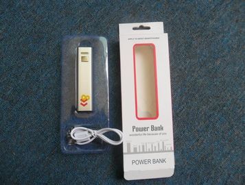 2600mAh โลหะไฟ USB ธนาคารแบบพกพาสีแดงสีชมพูสีเขียวสีดำสีเงิน