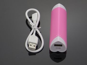 รูปหัวใจลิปสติก USB Power ธนาคารแบบพกพาสำหรับ iPhone / iPod, ที่มีสีสัน