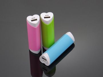 รูปหัวใจลิปสติก USB Power ธนาคารแบบพกพาสำหรับ iPhone / iPod, ที่มีสีสัน