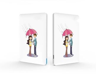 แบบพกพาบางเฉียบ Li-ion พลังงานธนาคาร 4000mAh สำหรับโทรศัพท์มือถือ / iPad, สีขาว