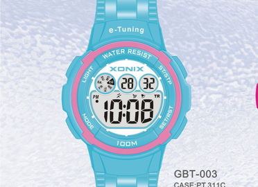 กันน้ำรอบ Sporty ตนเองปรับเทียบดิจิตอลนาฬิกาข้อมือสำหรับผู้หญิง