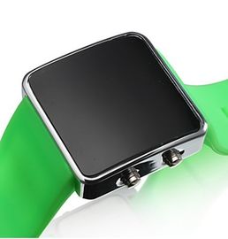 สัมผัสเย็น LED ดิจิตอลนาฬิกาข้อมือพร้อมกล่องเหล็ก Stainess, LED กระจกนาฬิกา