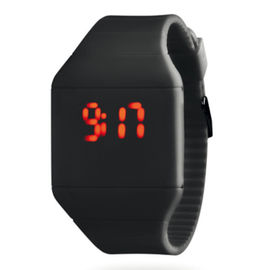 Unisex LED ดิจิตอลนาฬิกาข้อมือสีดำสำหรับของขวัญคริสต์มาส, สร้อยข้อมือ Faceless LED Watch