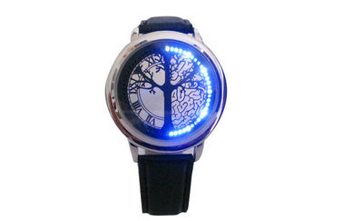สร้อยข้อมือหนัง LED ดิจิตอลนาฬิกาข้อมือ Unisex สำหรับว่ายน้ำ, กันน้ำ
