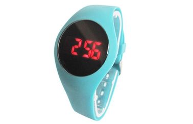 สาวสีชมพูนี LED ดิจิตอลนาฬิกาข้อมือ Chronograph กับ PU หัวเข็มขัด