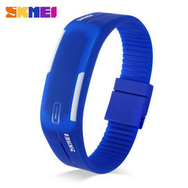 ขนาดเล็ก LED ดิจิตอลนาฬิกาข้อมือด้วยแสงไฟ EL Softable PU วง