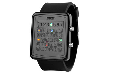 LED แสงไฟ EL ดิจิตอลนาฬิกาข้อมือ, เครื่องคิดเลขแบบ Dial นาฬิกากระจก