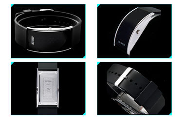 Unisex LED ดิจิตอลนาฬิกาข้อมือกันน้ำลึกนาฬิกาอิเล็กทรอนิกส์
