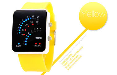 สีดำ 12/24 ชั่วโมง LED ดิจิตอล Case นาฬิกาข้อมือโลหะผสมสำหรับวัยรุ่น