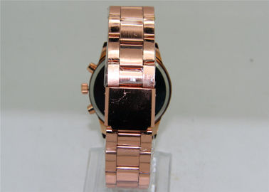 Rose Gold โลหะสายนาฬิกา / อนาล็อกนาฬิกาควอตซ์ 1ATM กันน้ำ