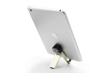 Portable Stand Holder โทรศัพท์ตั้งโต๊ะขี้เกียจด้วยโลหะ + PC วัสดุสำหรับ iPod, iPhone MP4