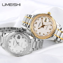43mm กรณีสแตนเลสนาฬิกาควอตซ์, 50M กันน้ำฮาร์ดแว่นตานาฬิกาข้อมือ
