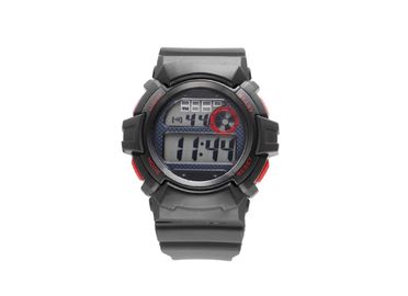 ดำญี่ปุ่นเคลื่อนไหว Waterproof LCD ที่นาฬิกาสปอร์ตด้วยแสงไฟ EL / Case ABS
