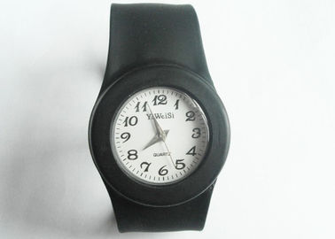 230 * 20 * 2mm OEM สีดำตบซิลิโคนสายรัดข้อมือนาฬิกากับปั๊มโลโก้