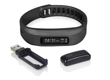 นาฬิกาสร้อยข้อมือบลูทู ธ pedometer ติดตามนอนด้วยสายรัดข้อมือซิลิกอน